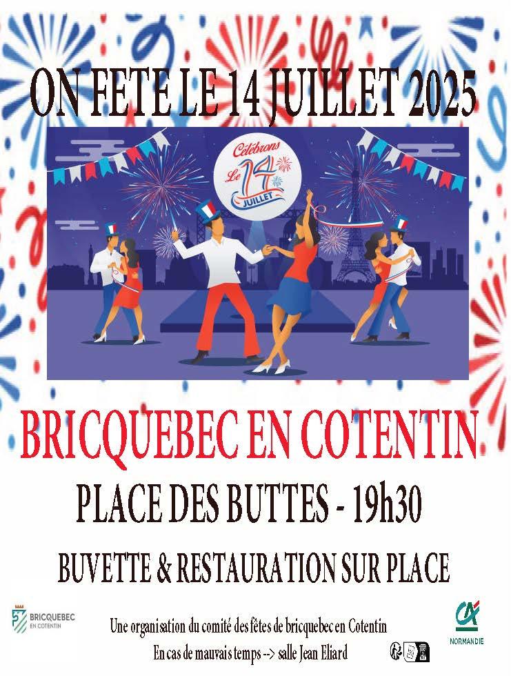 Affiche fetes 14 juillet 2025